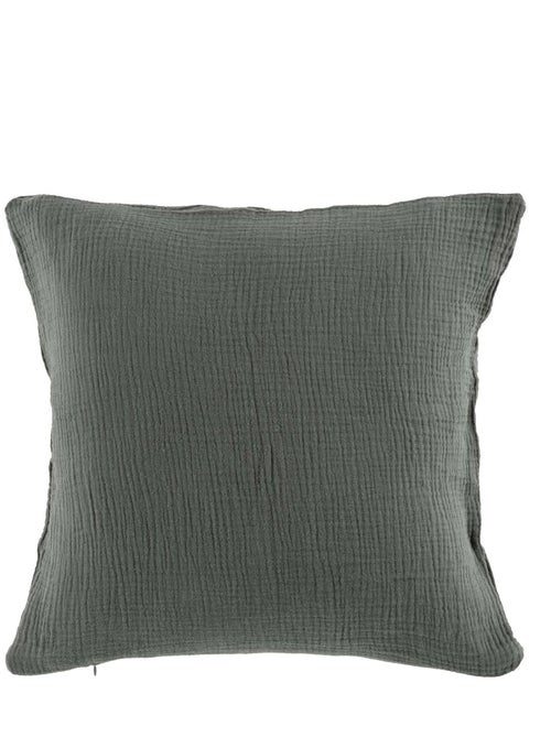 Coussin gaze de coton 40x40cm Angeliase anthracite - Kiabi