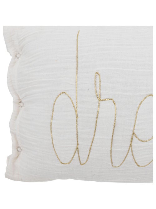 Coussin gaze de coton avec mot doux - Kiabi