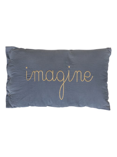 Coussin gaze de coton avec mot doux - Kiabi