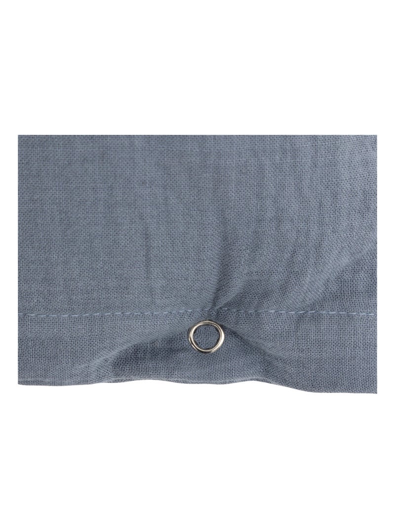 Coussin gaze de coton avec mot doux Bleu - Kiabi