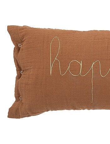 Coussin gaze de coton avec mot doux
