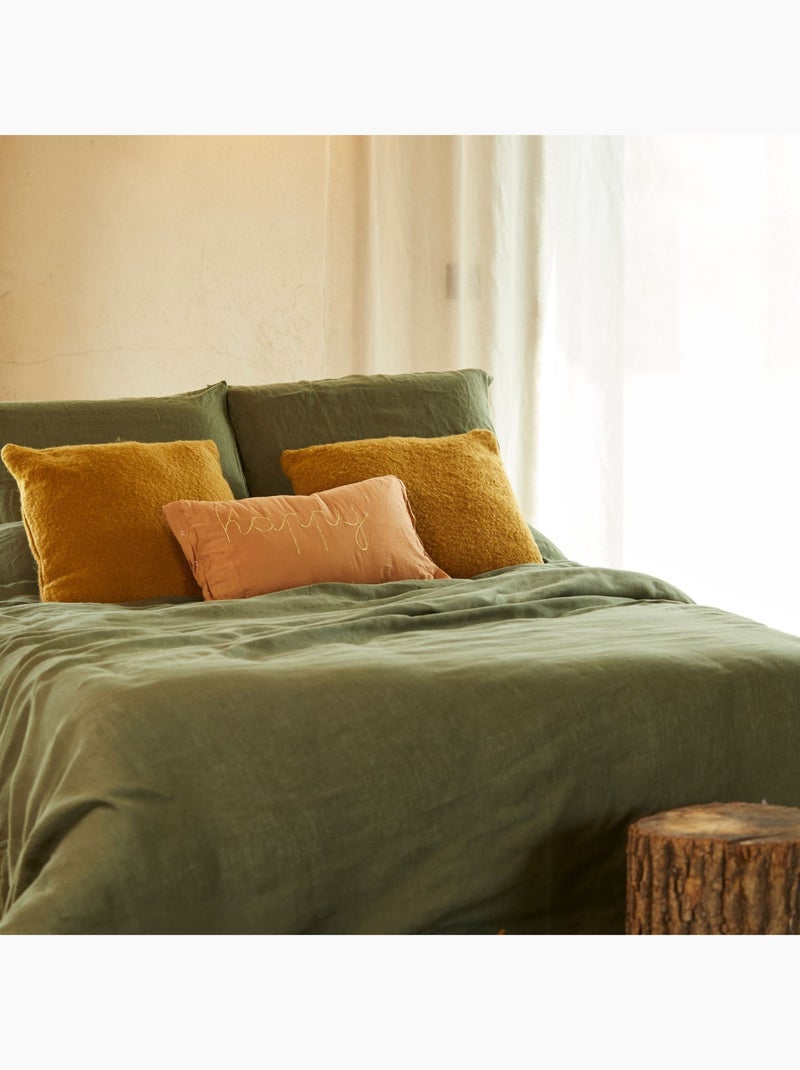 Coussin gaze de coton avec mot doux Marron - Kiabi