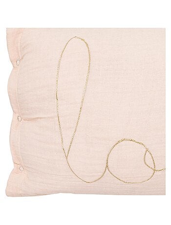 Coussin gaze de coton avec mot doux