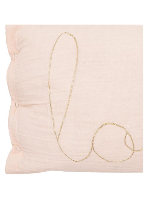 Coussin gaze de coton avec mot doux - Kiabi