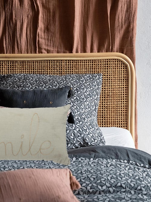 Coussin gaze de coton avec mot doux - Kiabi