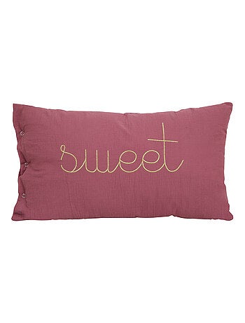 Coussin gaze de coton avec mot doux