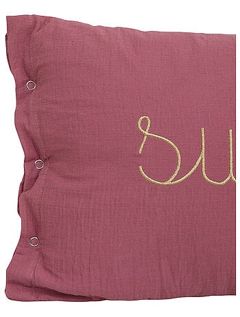 Coussin gaze de coton avec mot doux
