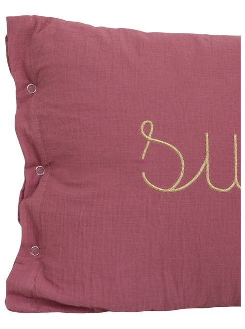 Coussin gaze de coton avec mot doux - Kiabi