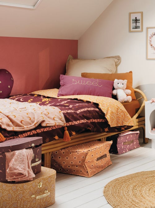 Coussin gaze de coton avec mot doux - Kiabi