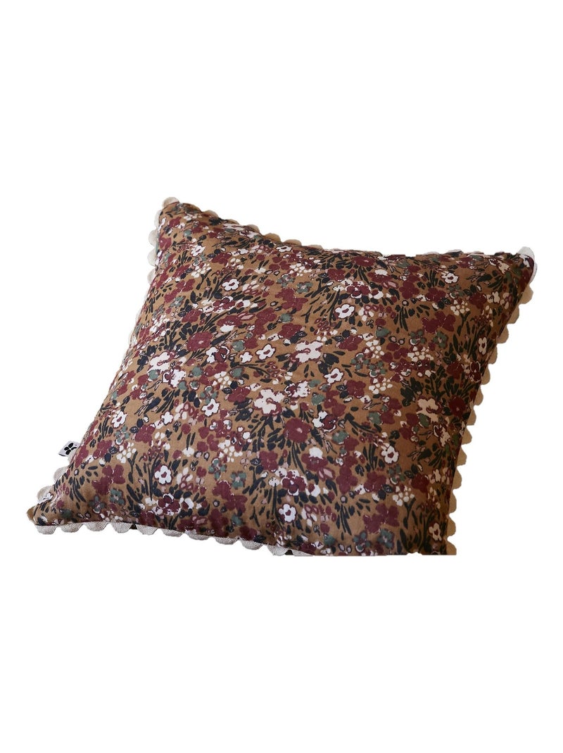 Coussin gaze de coton Capucine Marron - Kiabi