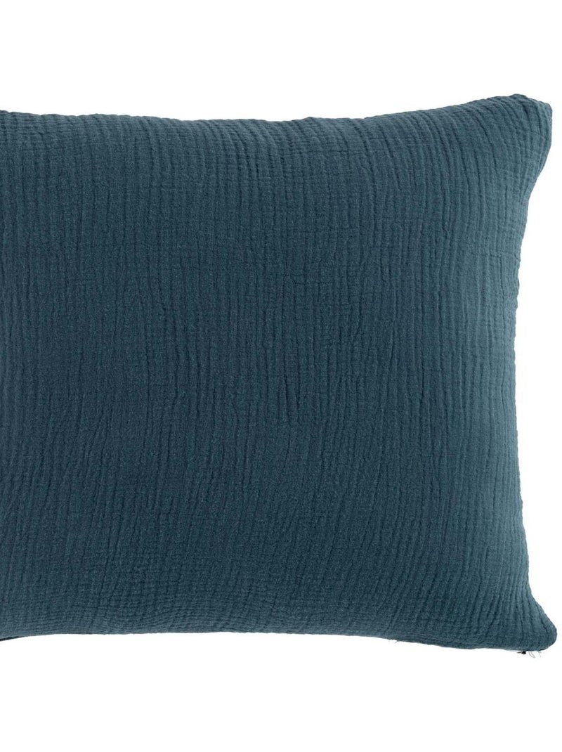 Coussin Gaze de coton Couleurs angelia Bleu marine - Kiabi