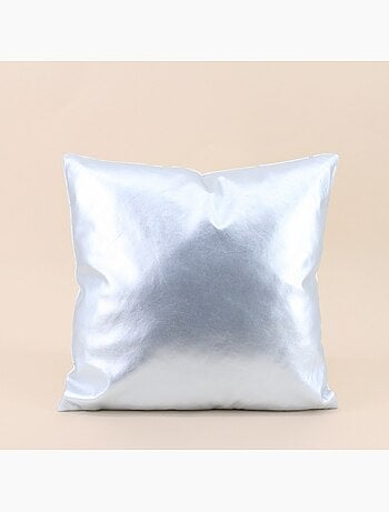 Coussin graphique blanc, argent 40x40cm