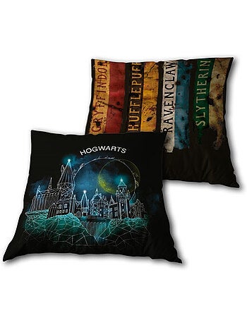 Coussin Harry Potter - Hogwarts - Château de Poudlard - Gryffondor, Hufflepuff, Ravenclaw, Slytherin