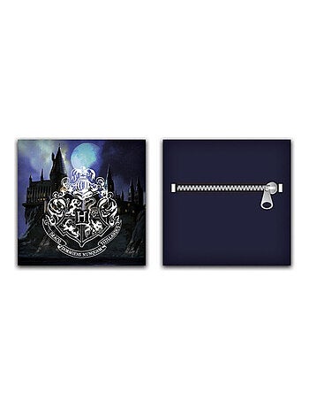 Coussin Harry Potter Blason et Château de Poudlard avec poche 40x40 cm