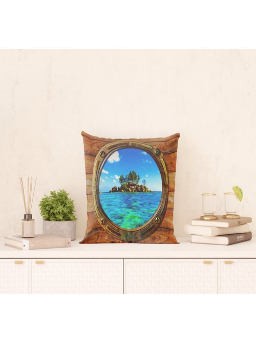 Coussin hublot de bateau - 45 cm x 45 cm - Kiabi Coussin hublot de bateau - 45 cm x 45 cm - Kiabi