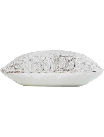 Coussin imitation fourrure