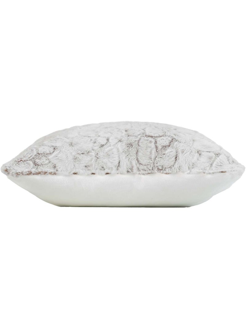 Coussin imitation fourrure Blanc - Kiabi