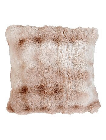 Coussin Imitation Fourrure Doux Aspect Ombré