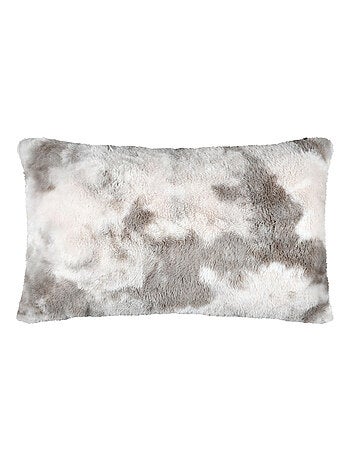 Coussin imitation fourrure marbre