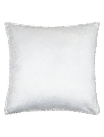 Coussin imitation fourrure vagues