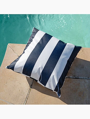 Coussin imperméable déhoussable à rayures ARCACHON