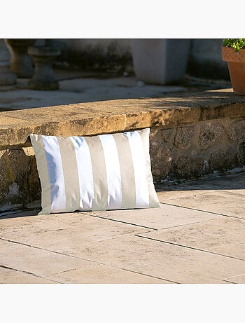 Coussin imperméable déhoussable à rayures ARCACHON