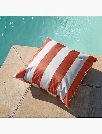 Coussin imperméable déhoussable à rayures ARCACHON