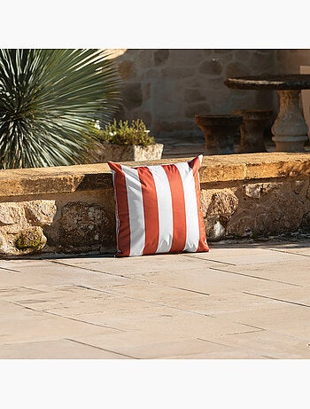Coussin imperméable déhoussable à rayures ARCACHON