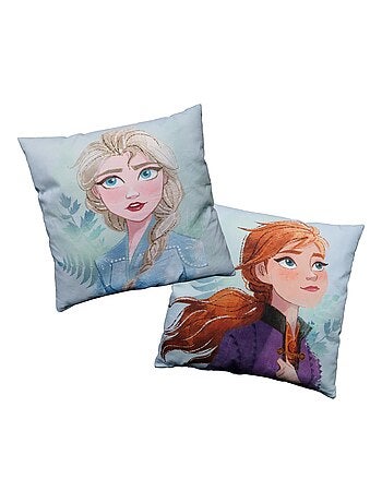 Coussin imprimé 100% coton, DISNEY HOME FROZEN SISTERS