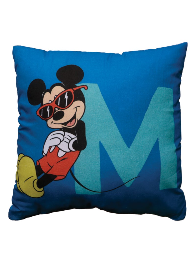 Coussin imprimé 100% coton, DISNEY MICKEY CLASSIC Bleu - Kiabi