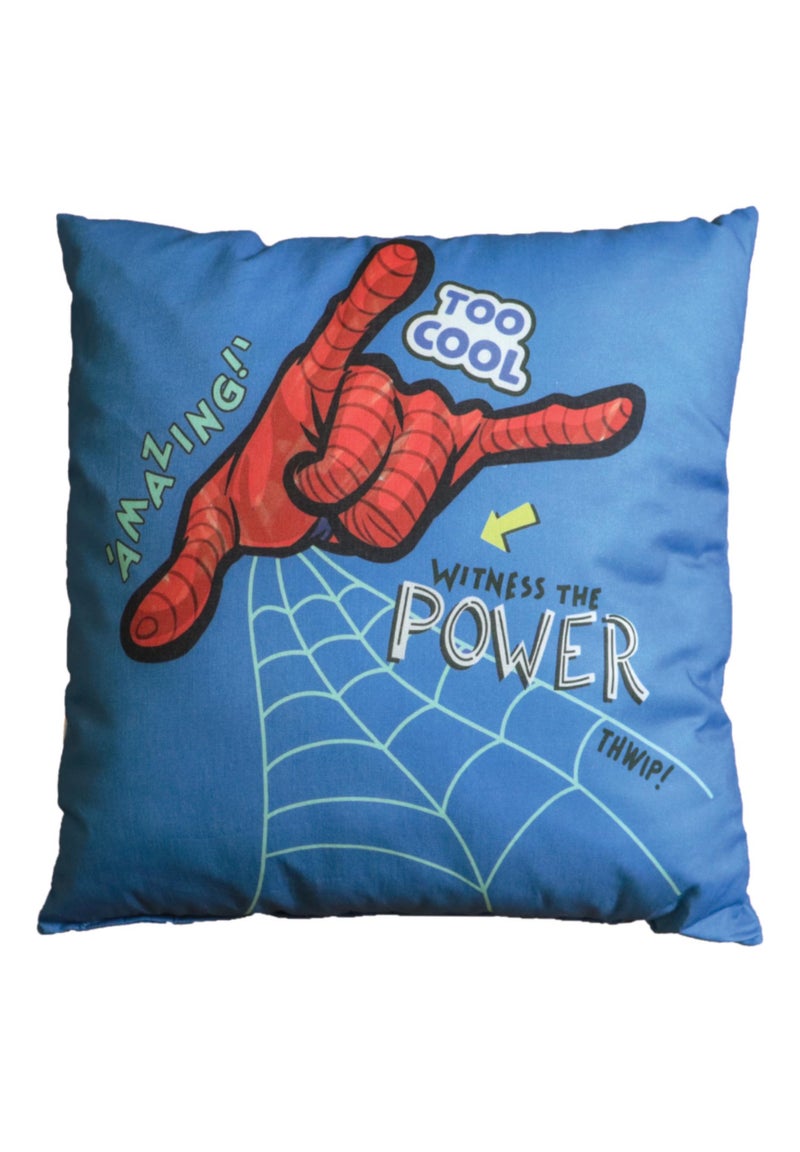 Coussin imprimé 100% coton, SPIDERMAN HERO Bleu - Kiabi