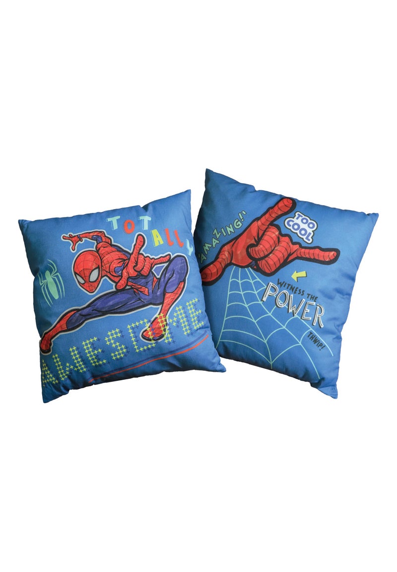 Coussin imprimé 100% coton, SPIDERMAN HERO Bleu - Kiabi