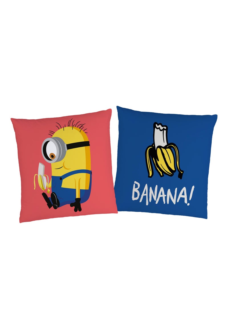 Coussin imprimé 100% polyester, LES MINIONS BANANA Jaune - Kiabi