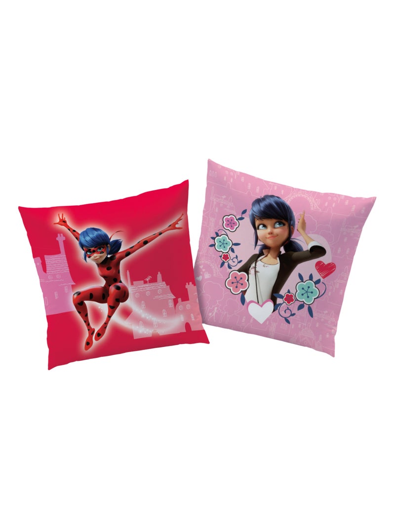 Coussin imprimé 100% polyester, MIRACULOUS LADYBUG SECRET Rose - Kiabi