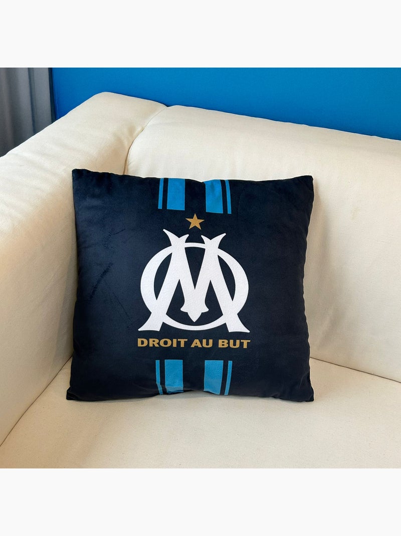 Coussin imprimé 100% polyester, OM VELBO Bleu - Kiabi