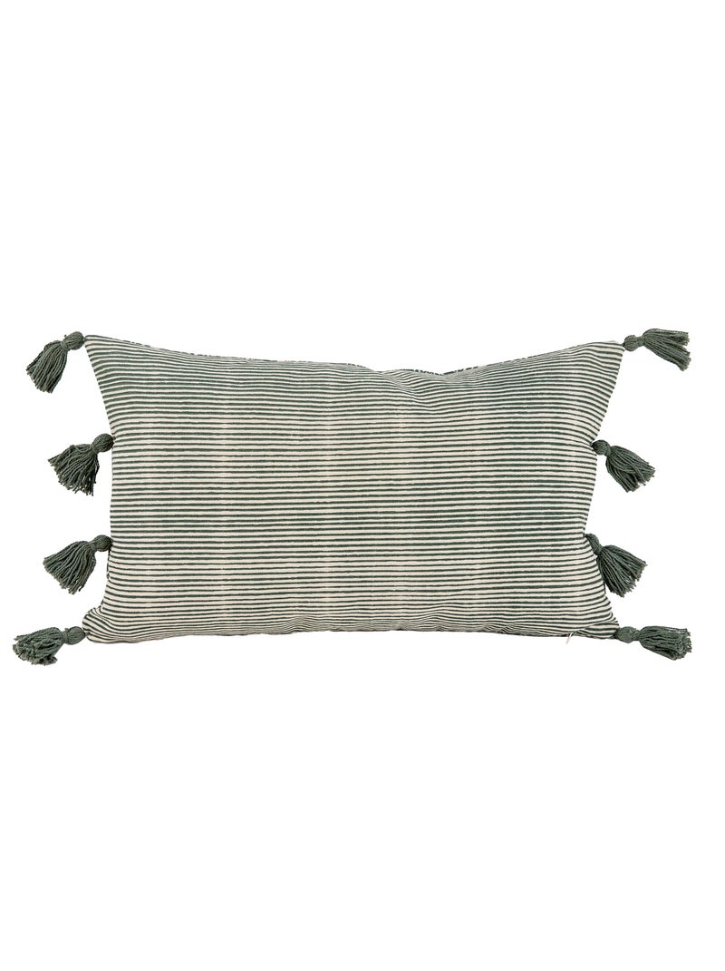 Coussin imprimé biface PALMYRE Vert foncé - Kiabi