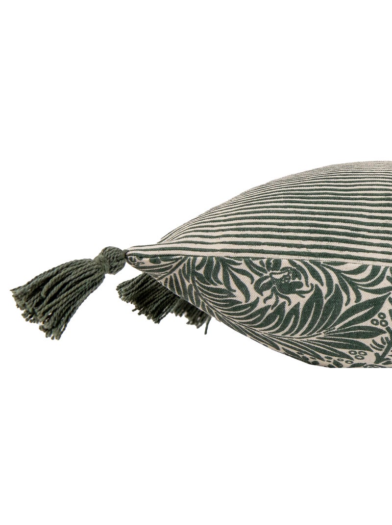 Coussin imprimé biface PALMYRE Vert foncé - Kiabi