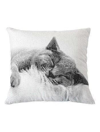 Coussin imprimé chat