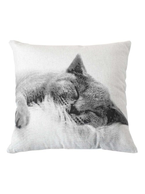 Coussin imprimé chat - Kiabi