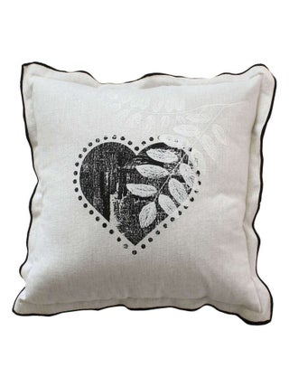 Coussin imprimé cœurs Epicéa