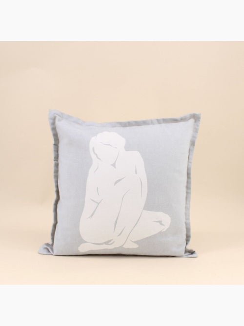 Coussin imprimé corps femme gris 40cm - Kiabi Coussin imprimé corps femme gris 40cm - Kiabi