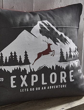 Coussin imprimé coton MOUNTAIN