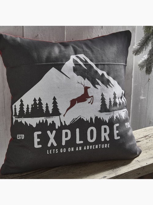 Coussin imprimé coton MOUNTAIN - Kiabi Coussin imprimé coton MOUNTAIN - Kiabi