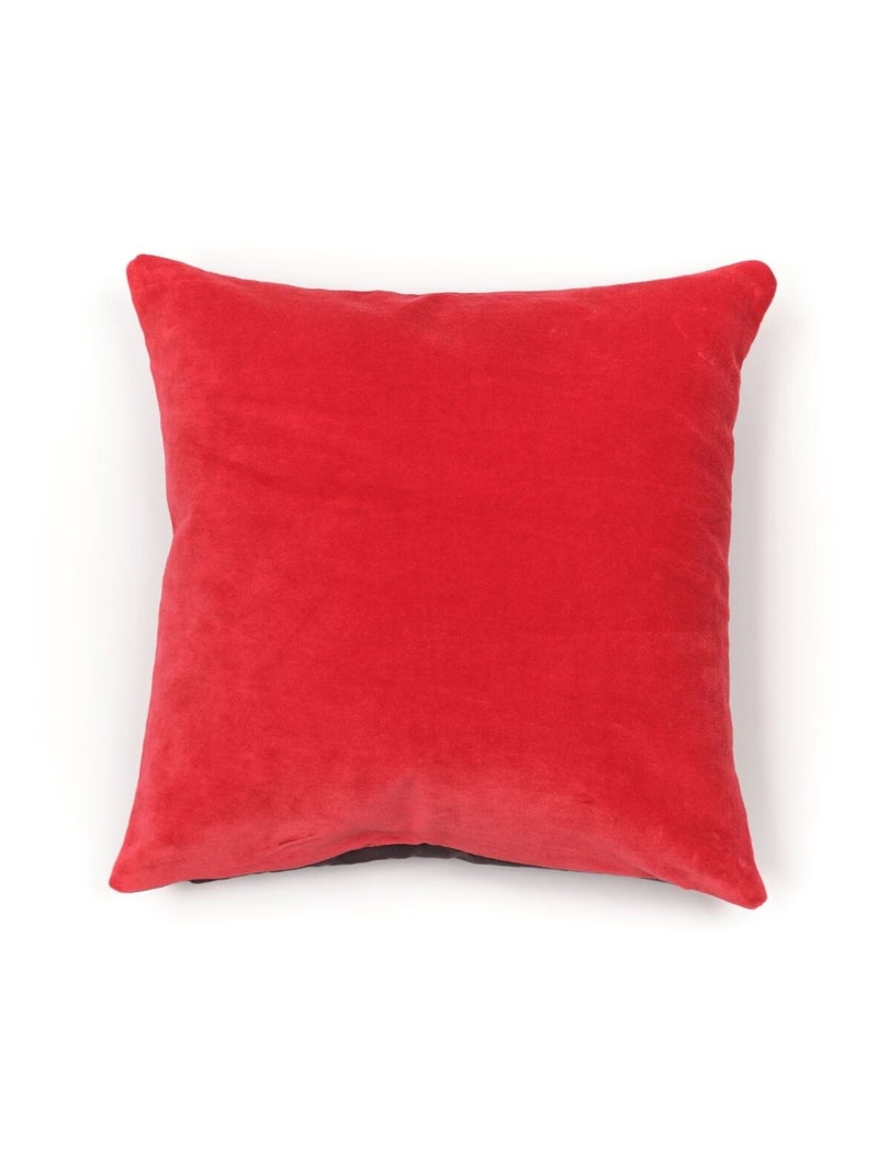 Coussin imprimé coton MOUNTAIN gris anthracite - Kiabi