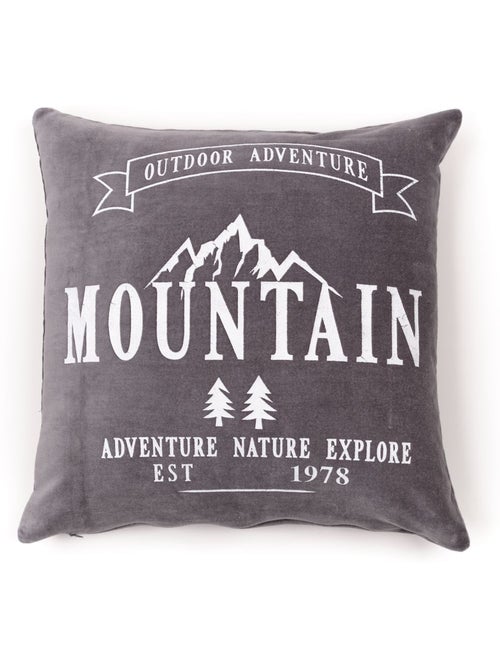 Coussin Imprimé coton MOUNTAIN - Kiabi