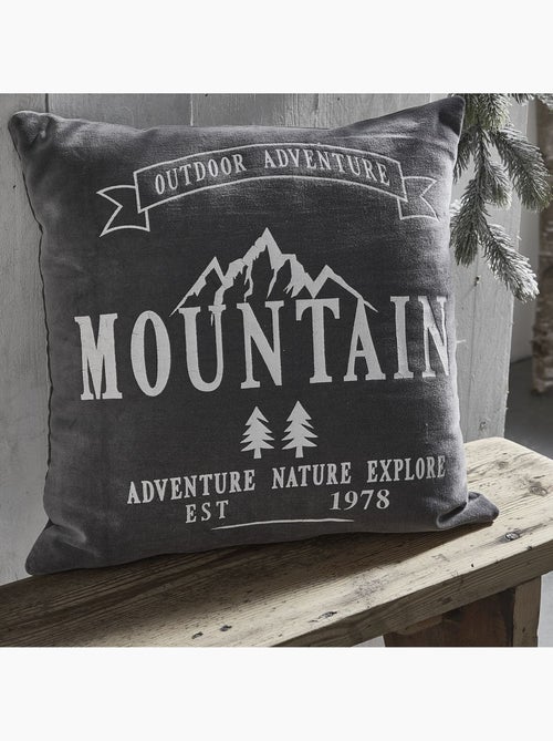 Coussin Imprimé coton MOUNTAIN - Kiabi