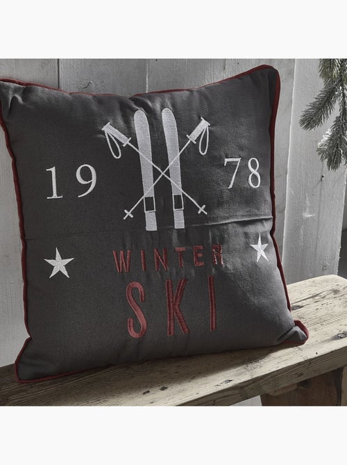 Coussin Imprimé coton MOUNTAIN - Kiabi