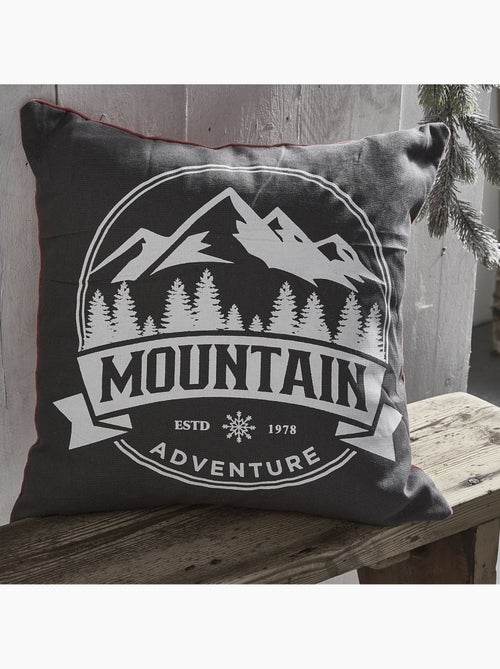 Coussin Imprimé coton MOUNTAIN - Kiabi