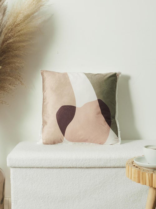 Coussin imprimé et sherpa collection LYDIE - Kiabi Coussin imprimé et sherpa collection LYDIE - Kiabi
