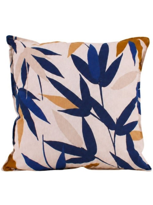 Coussin imprimé feuillage beige, bleu 40x40cm - Kiabi Coussin imprimé feuillage beige, bleu 40x40cm - Kiabi